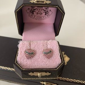 Juicy Couture ER Heart Studs - Pink